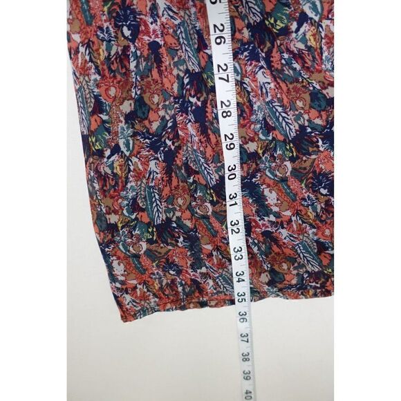 Aqua Luxe Puff-Sleeve Feather Print Dress - Picture 9 of 10